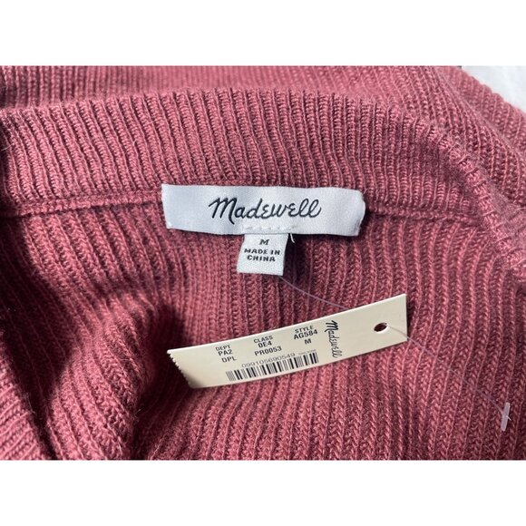 Madewell Womens Dark Red Pullover Sweater Sz M - NWT - Picture 5 of 6